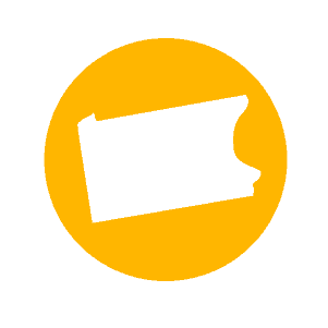 outline of the state of Pennsylvania