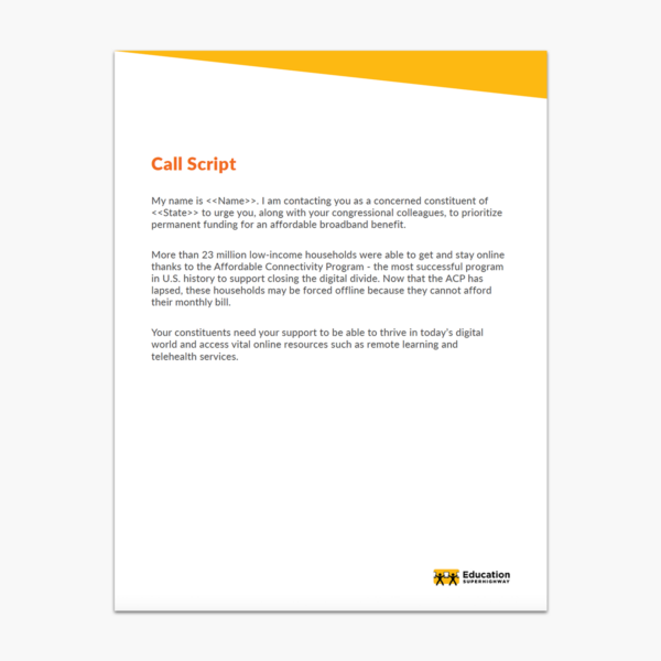 image of the call script