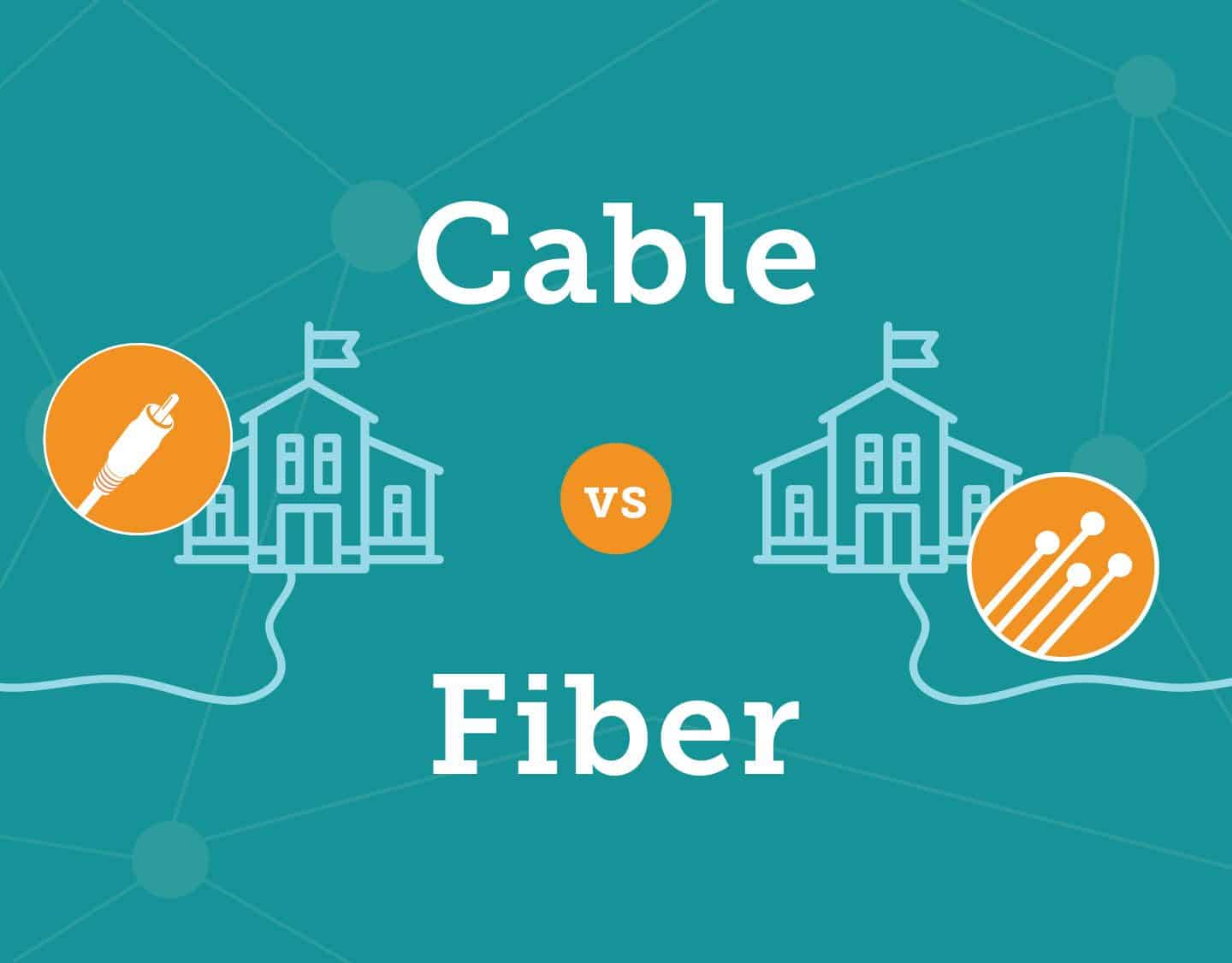 Cable vs Fiber graphic